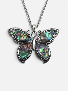 ABALONE BUTTERFLY NECKLACE